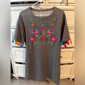 Uncle Frank Embroidered Dress Small